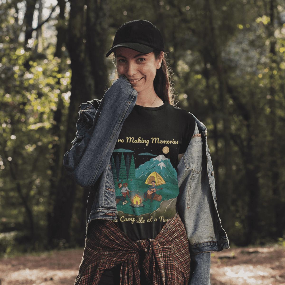 We're Making Memories one campsite at a time Unisex Jersey Short-Sleeve T-Shirt image 1