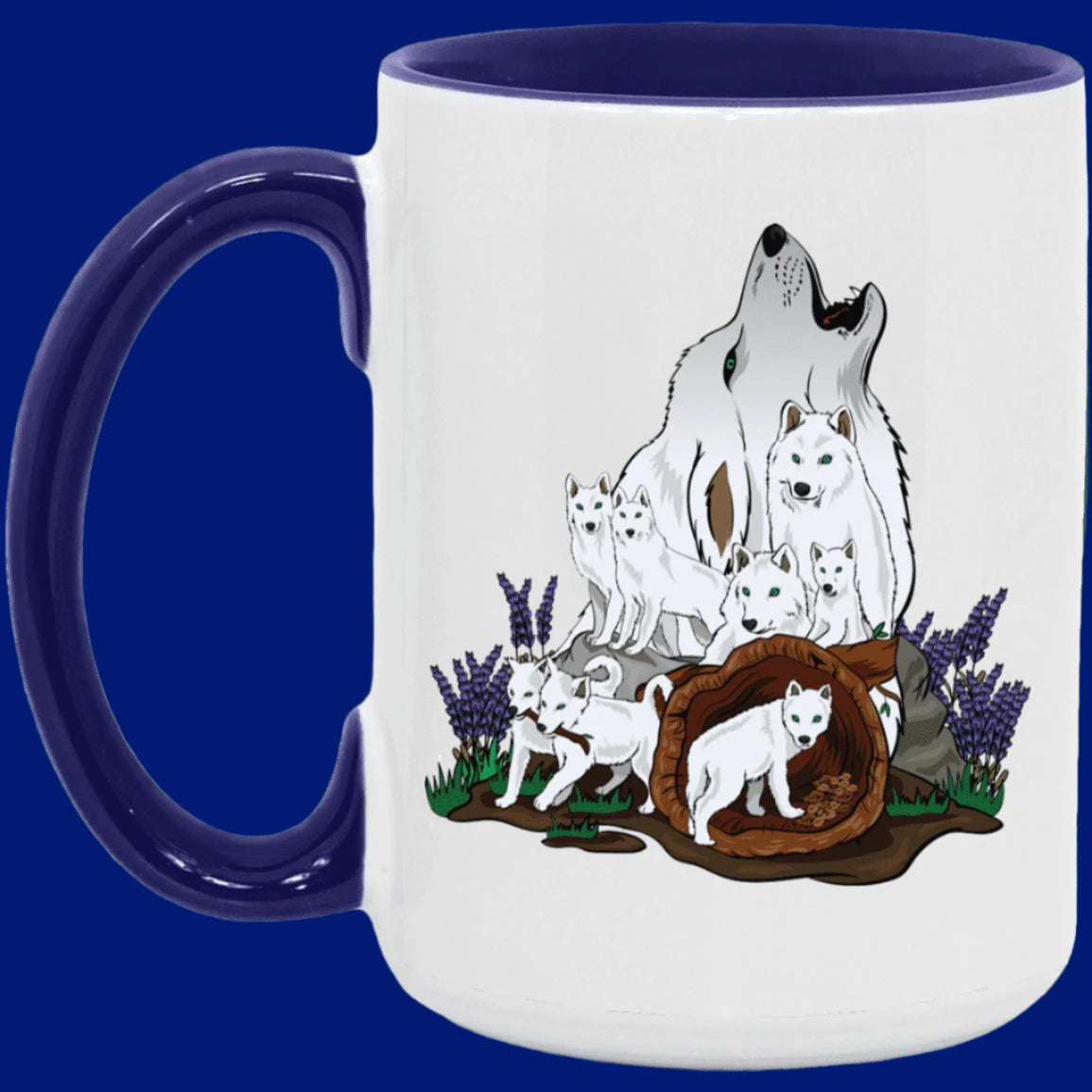 Arctic Wolf Pack 15oz. Accent Mug image 6