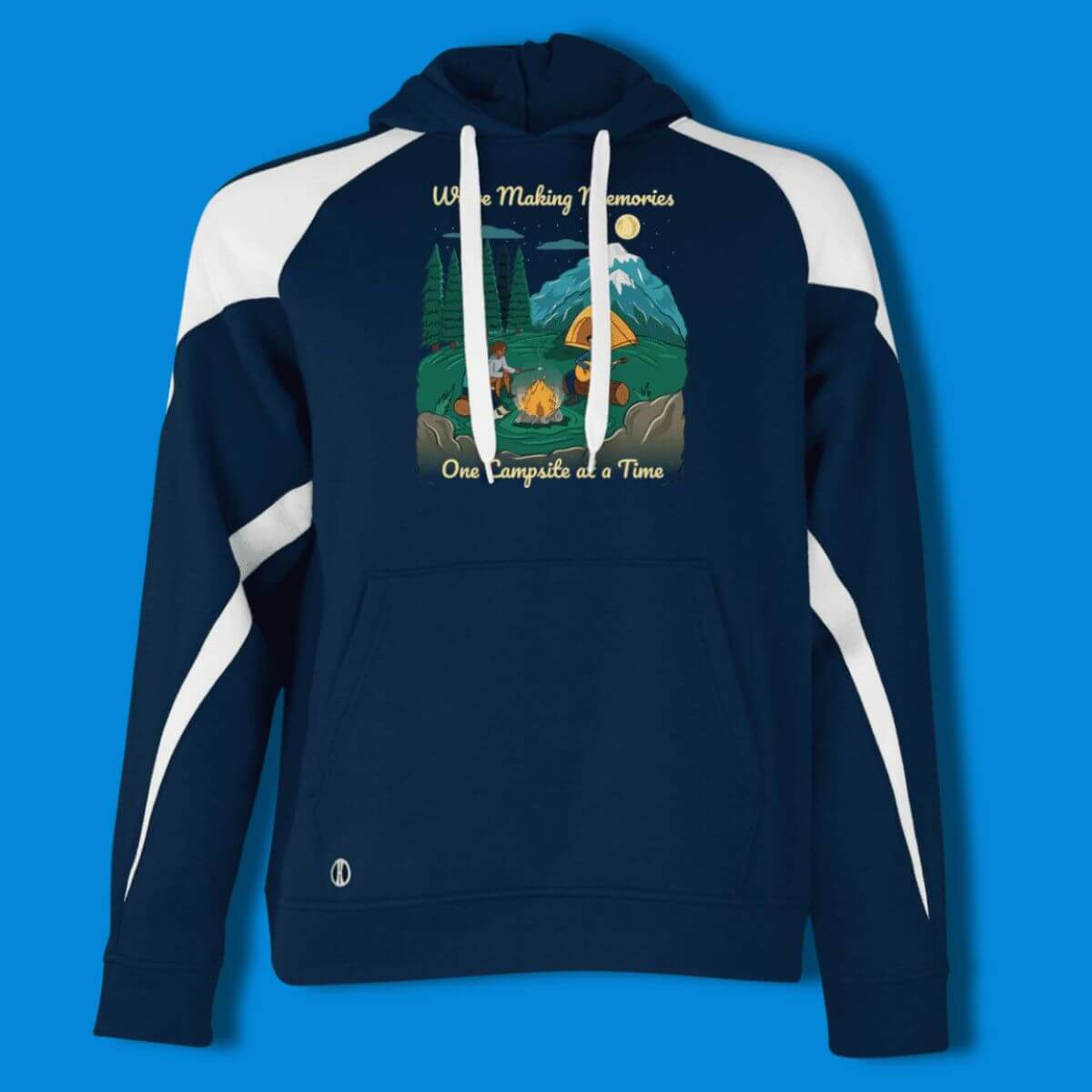 We're Making Memories one campsite at a time Two Tone fleece Hoodie image 0