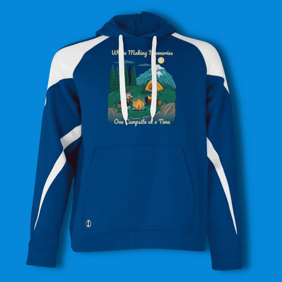 We're Making Memories one campsite at a time Two Tone fleece Hoodie image 3