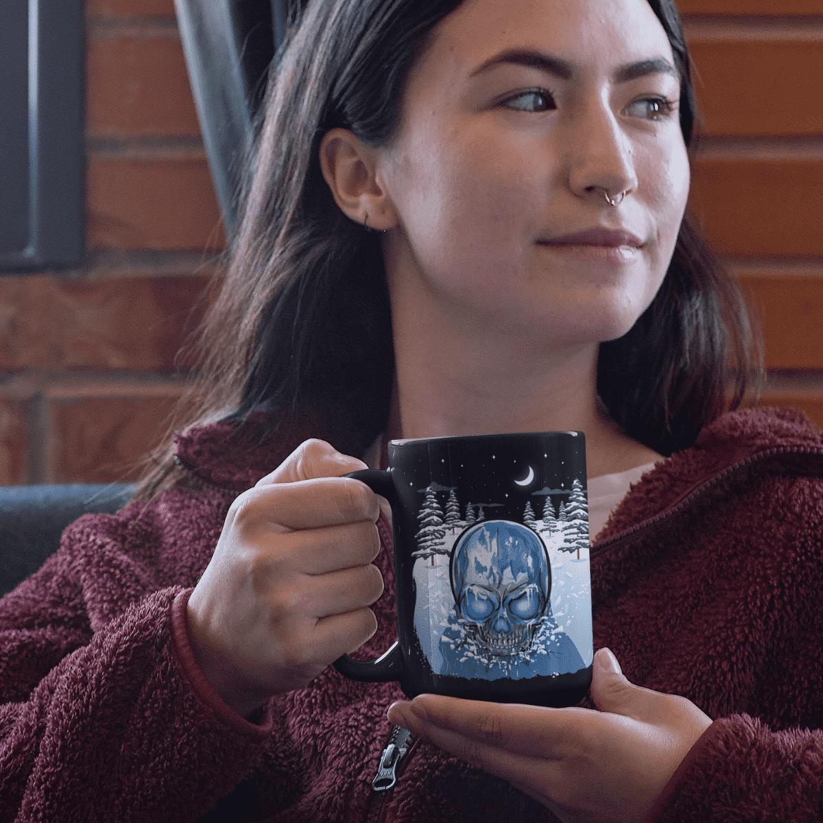 Seasons of the Skulls Winter 15 oz. Black Mug image 3