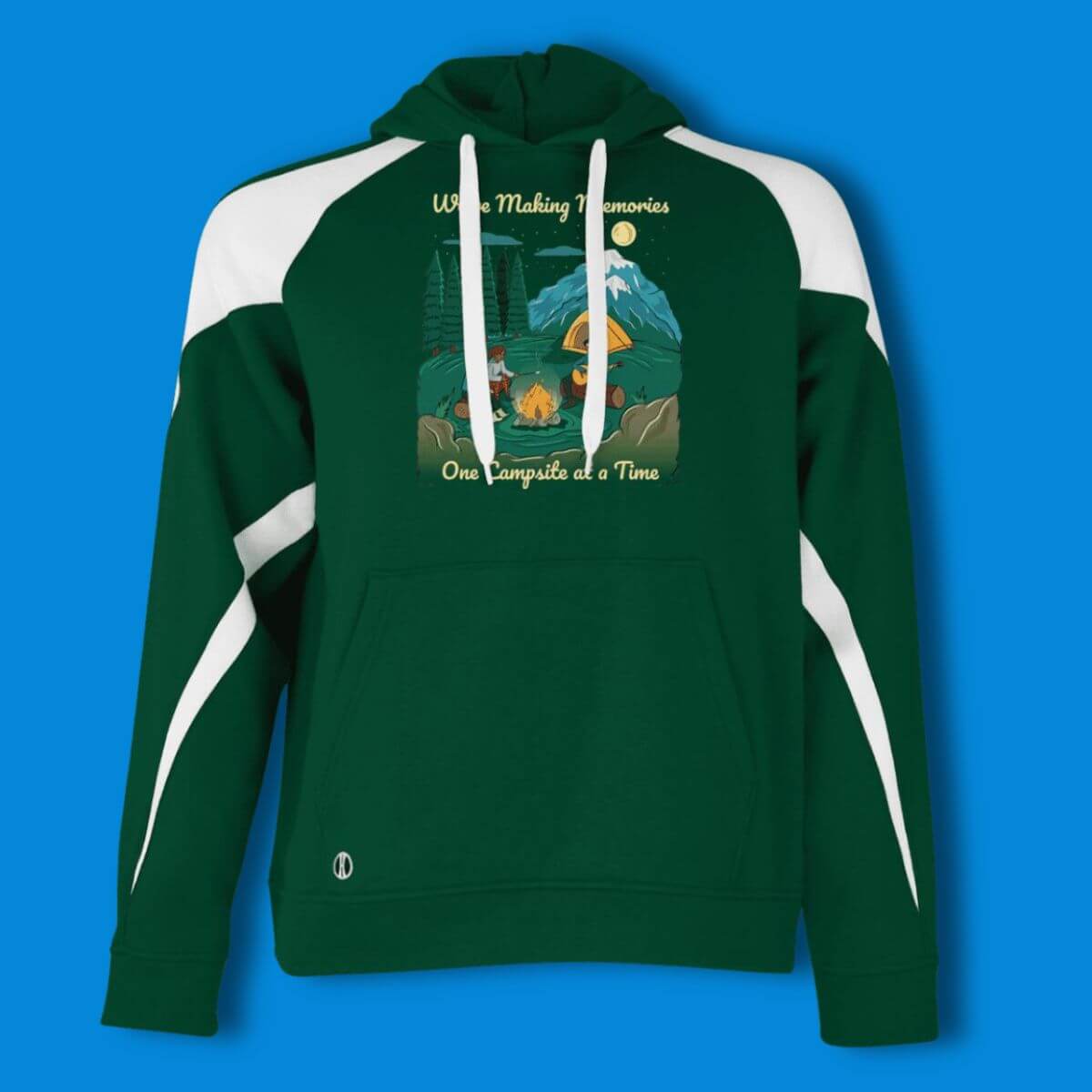 We're Making Memories one campsite at a time Two Tone fleece Hoodie image 2