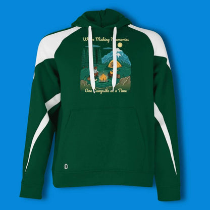 We're Making Memories one campsite at a time Two Tone fleece Hoodie image 2