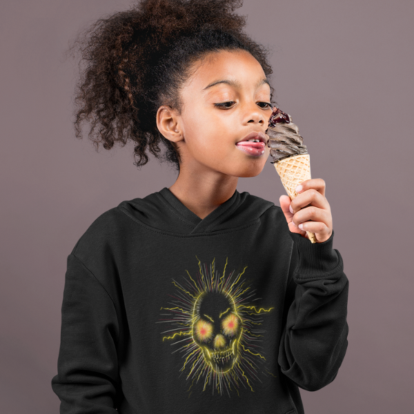 Seasons of the Skulls Summer Bumble Bee yellow edition Youth Pullover Hoodie
