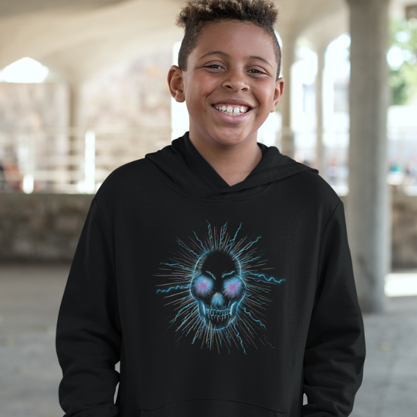 Seasons of the Skulls Summer Electric Blue edition  Youth Pullover Hoodie
