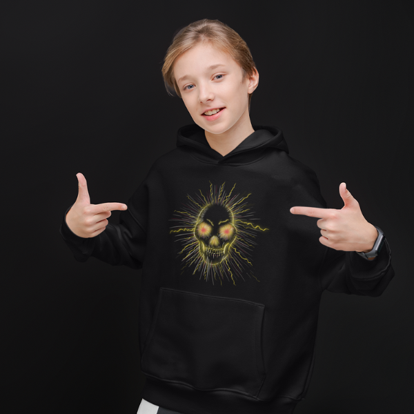 Seasons of the Skulls Summer Bumble Bee yellow edition Youth Pullover Hoodie
