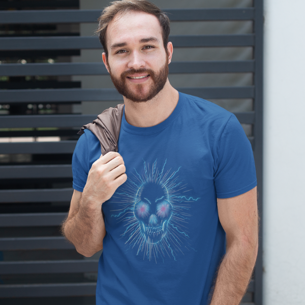 Seasons of the Skulls Summer edition Electric blue Unisex Jersey Short-Sleeve T-Shirt